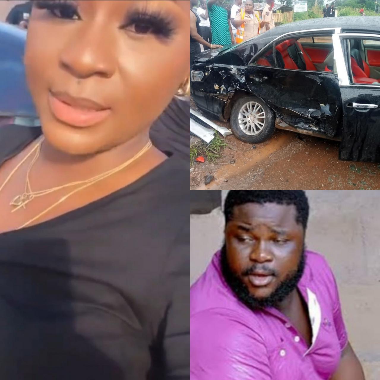 Destiny Etiko and colleagues survive car accident while returning from colleague, Stanley Okoro