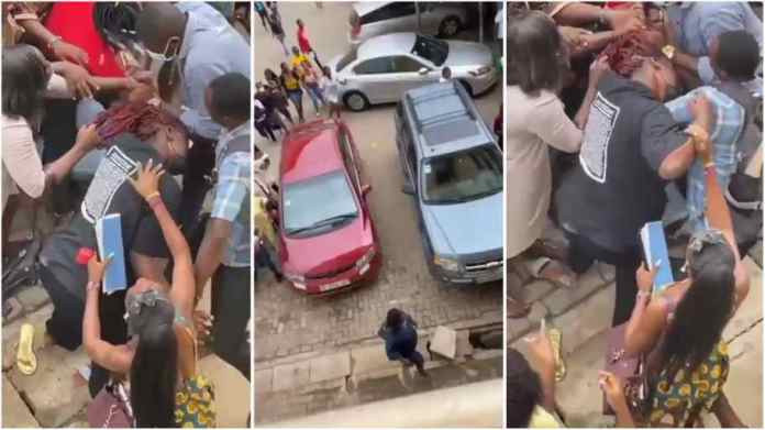 Two female students of Accra Technical University allegedly fight over a man (video)