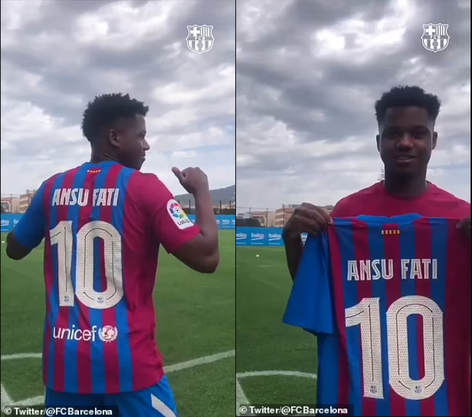 Ansu Fati is chosen as Lionel Messi