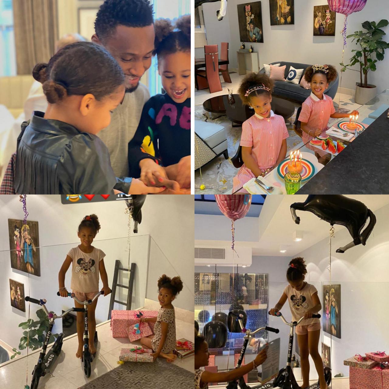 Mikel Obi celebrates his twin daughters as they turn 6