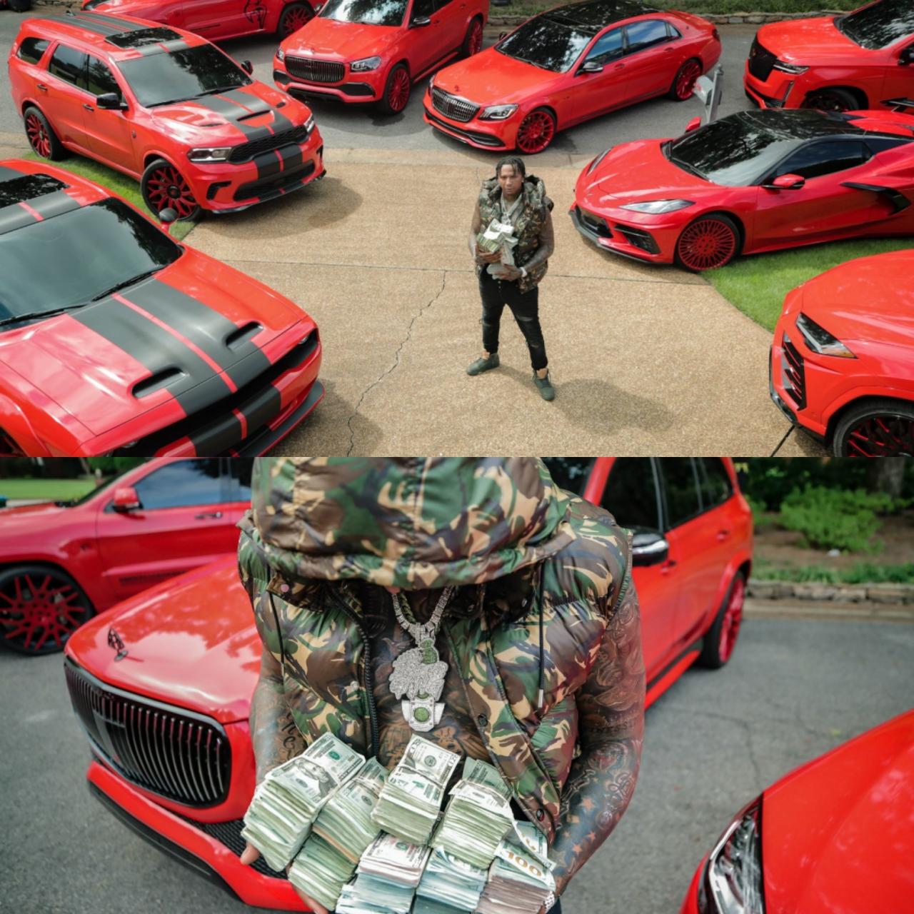 "I had nothing but Fs on my report card. Everything is possible" Rapper Moneybagg Yo shows off his luxury cars and money as he turns 30