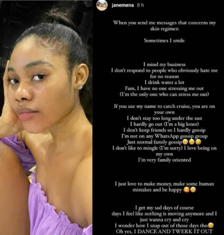 "If you use my name to catch cruise, you are on your own"- Janemena wrote hours before Tonto Dikeh alerted her that Prince Kpokpogri allegedly has her 