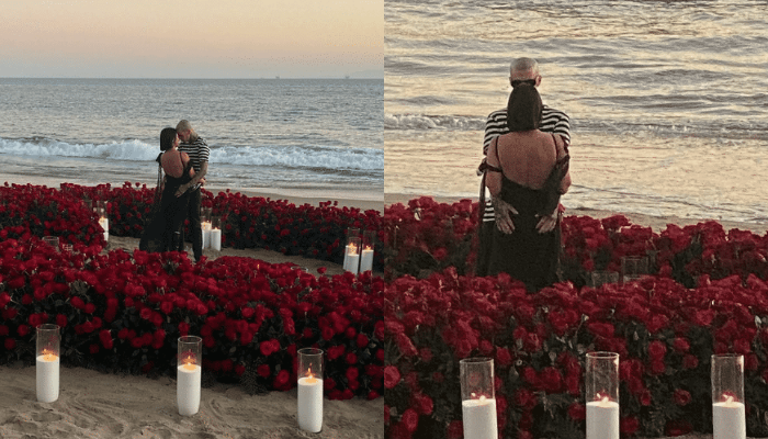 Kourtney Kardashian and Travis Barker’s marriage proposal.