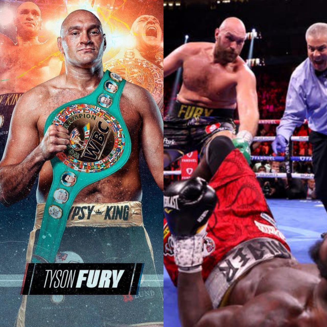 The moment Tyson Fury knocked out Deontay Wilder to retain WBC, Ring magazine and lineal heavyweight titles (videos)    