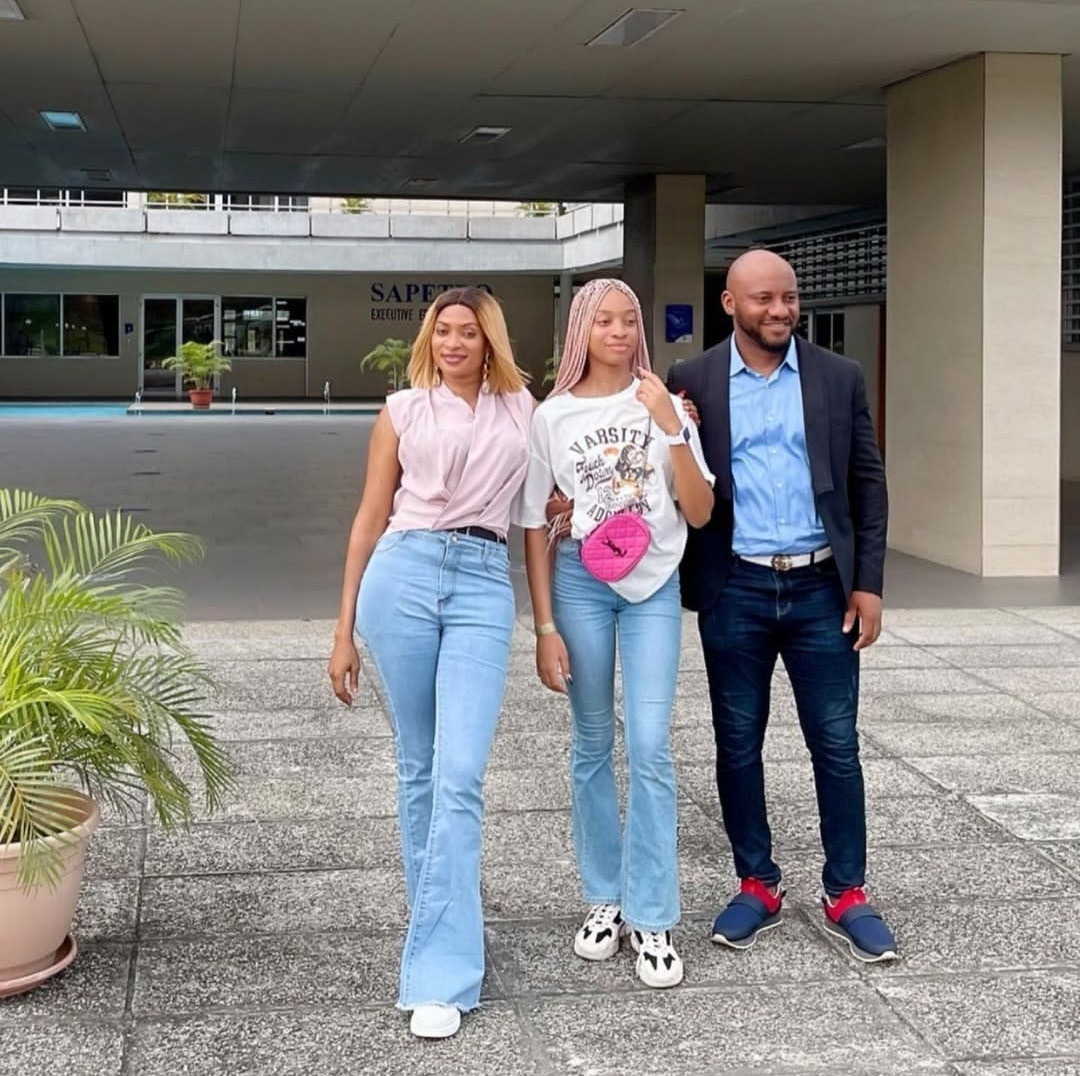 Yul Edochie and wife drop off their daughter as she begins her university education (photos)