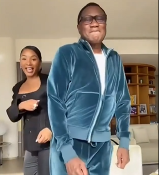 Billionaire businessman, Femi Otedola, shows off his dancing skills with his daughter, Temi, in new video