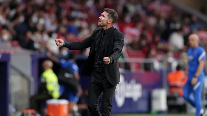 Diego Simeone turns to the Atletico Madrid fans