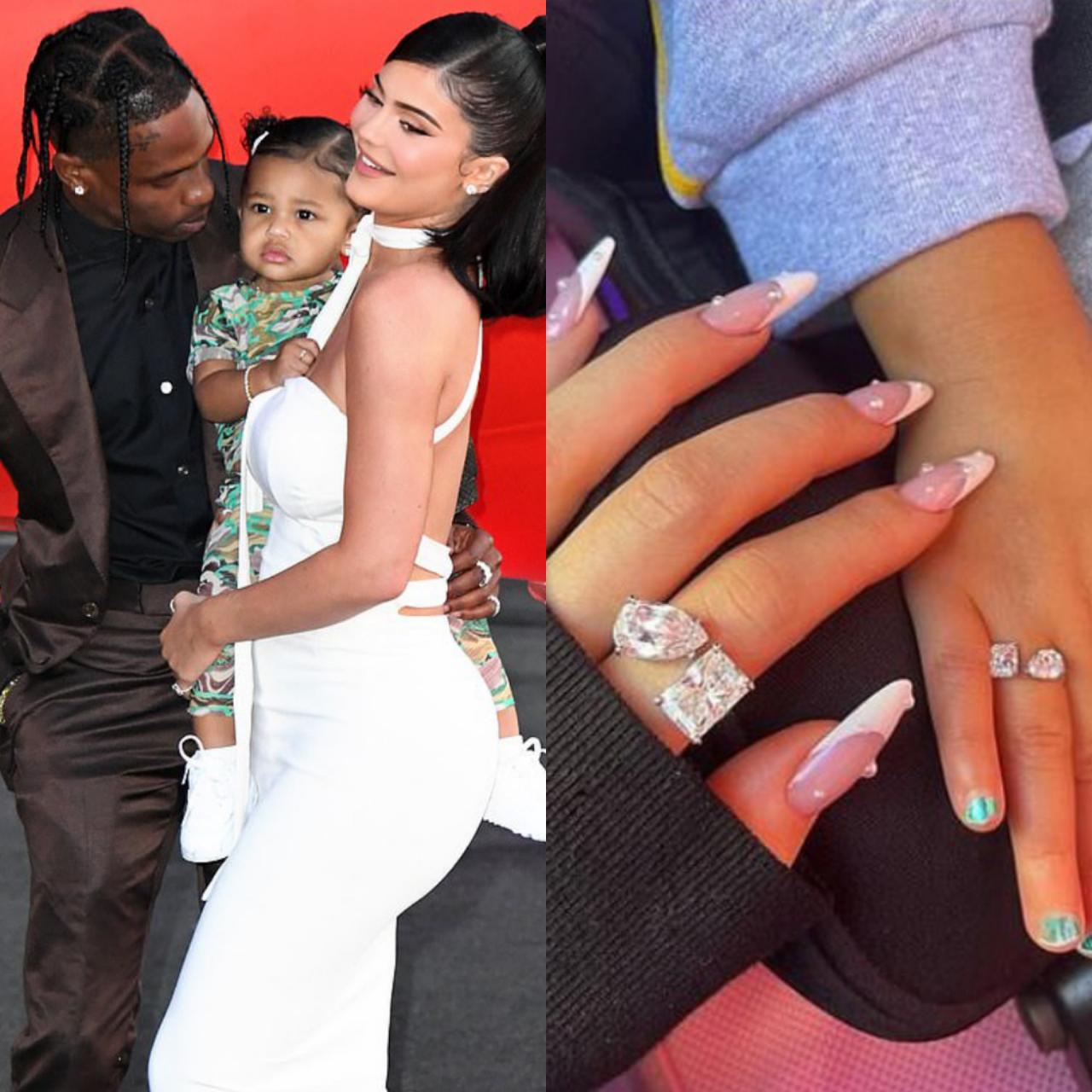 Kylie Jenner and daughter Stormi, 3, show off expensive matching diamond rings from Travis Scott (photos)
