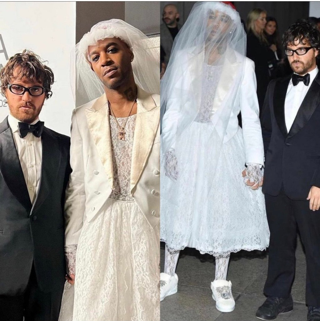 Kid Cudi dresses as a bride as he attends 2021 CFDA Awards (photos)