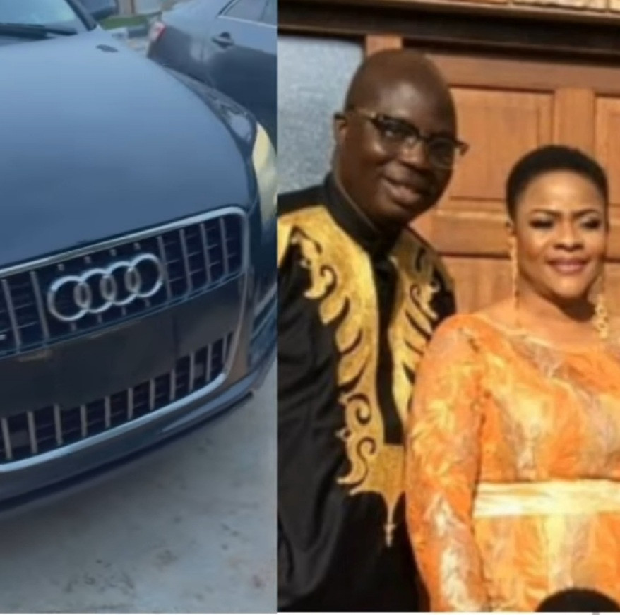 Comic actor Mr Latin gets car gift from his wife to celebrate his birthday (video)