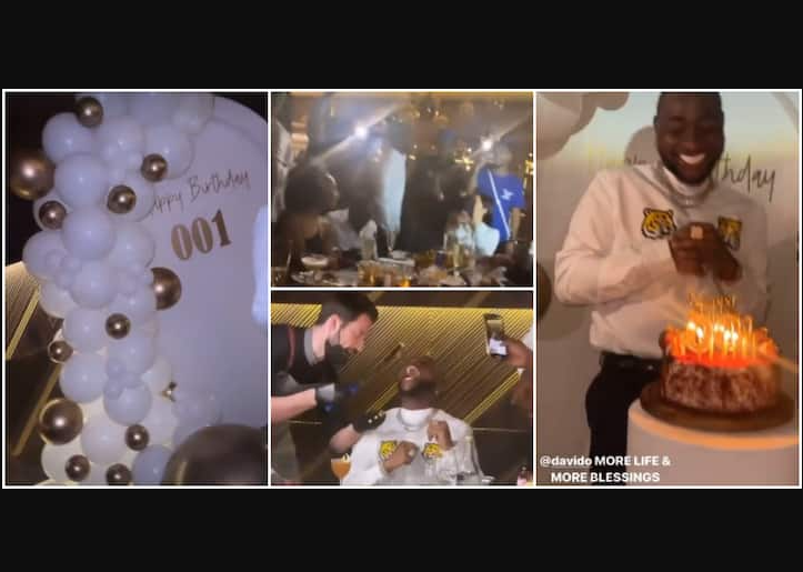 Davido celebrates his 29th birthday with his friends and crew members in Dubai (videos)