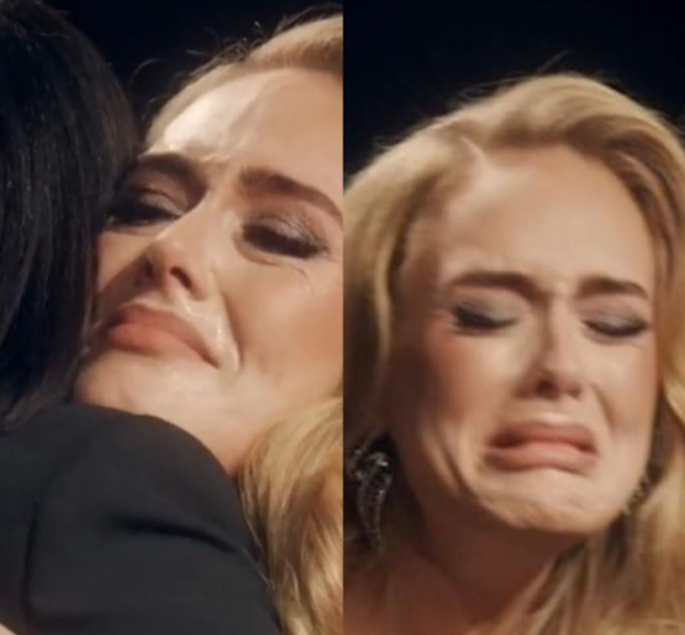 Adele bursts into tears on stage as she