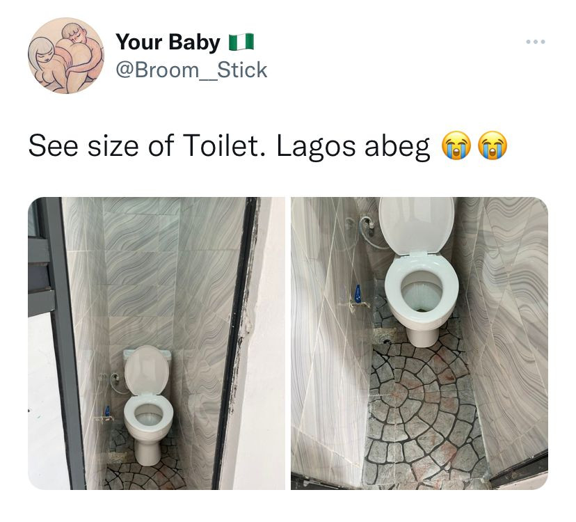Twitter user shares photos of tiny toilet provided in an apartment put up for sale