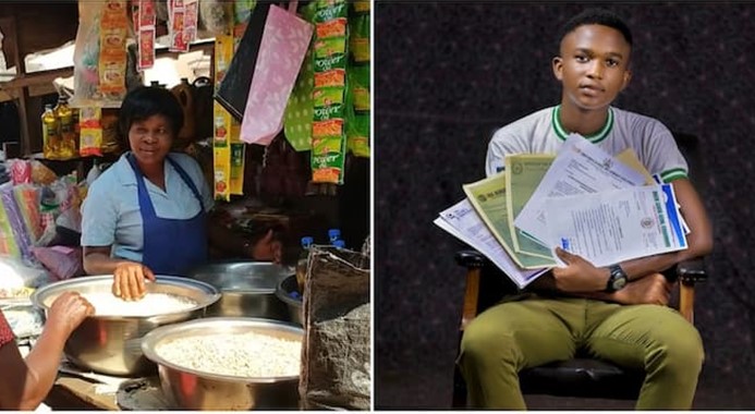 She graduated with no job for 17 years – Man celebrates mum who sponsored his education as a trader