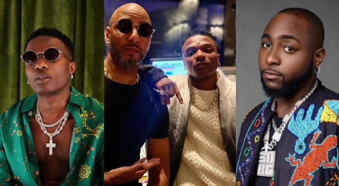 OBO can do better – Davido’s fans blow hot as Wizkid links up with American producer, Swizz Beatz