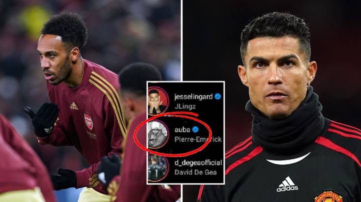 Arsenal captain Pierre-Emerick Aubameyang appears to like Cristiano Ronaldo