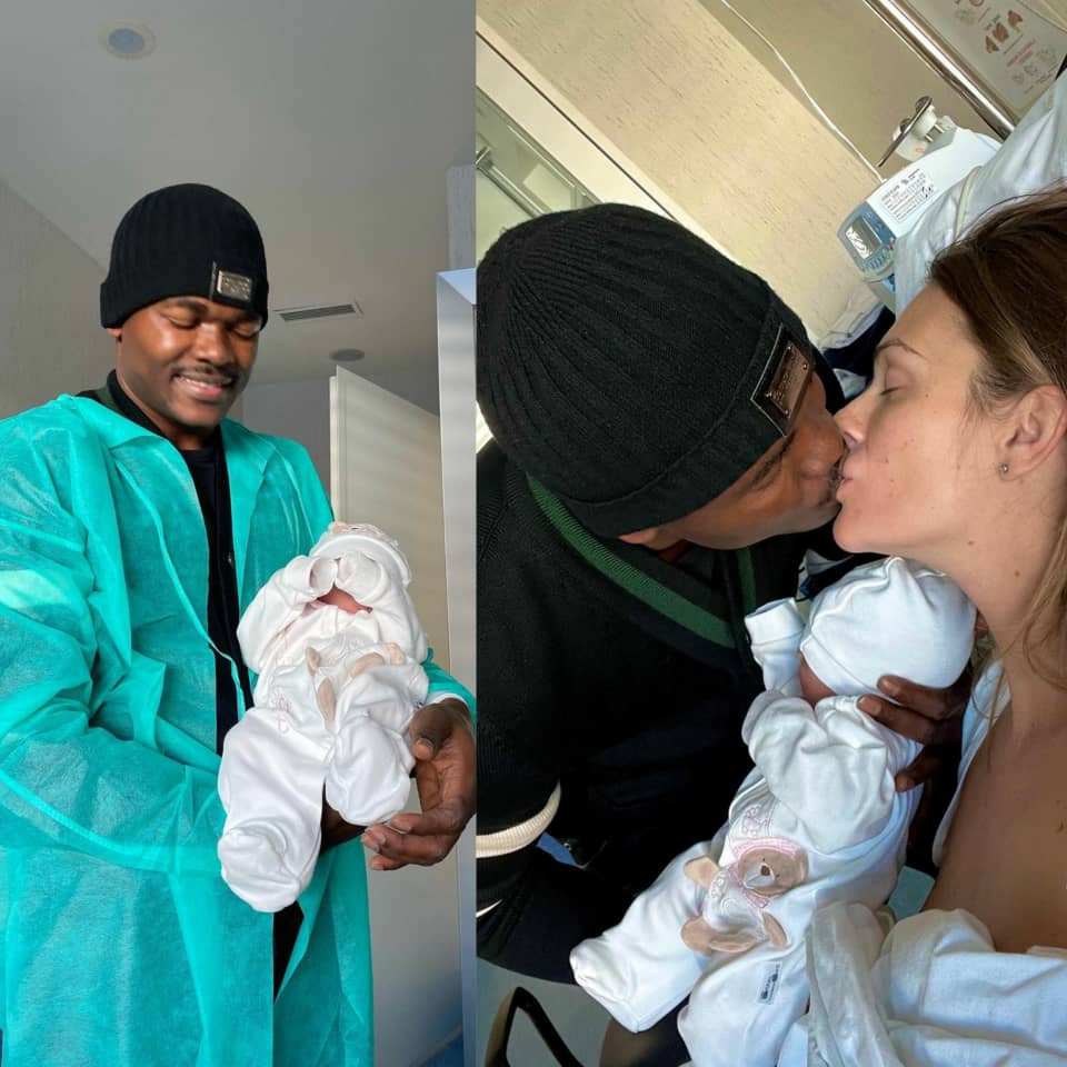 Footballer Victor Obinna Nsofor and partner welcome baby girl (photos)