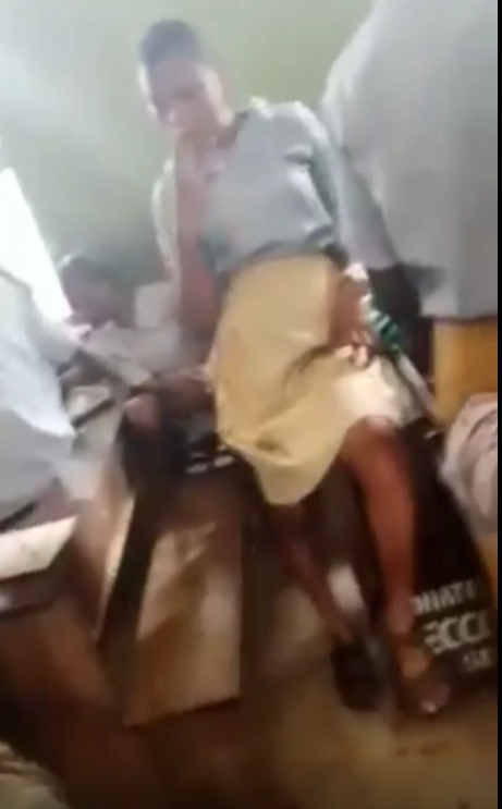 Video of a Nigerian female secondary school student smoking in class as others played ludo goes viral (watch video)