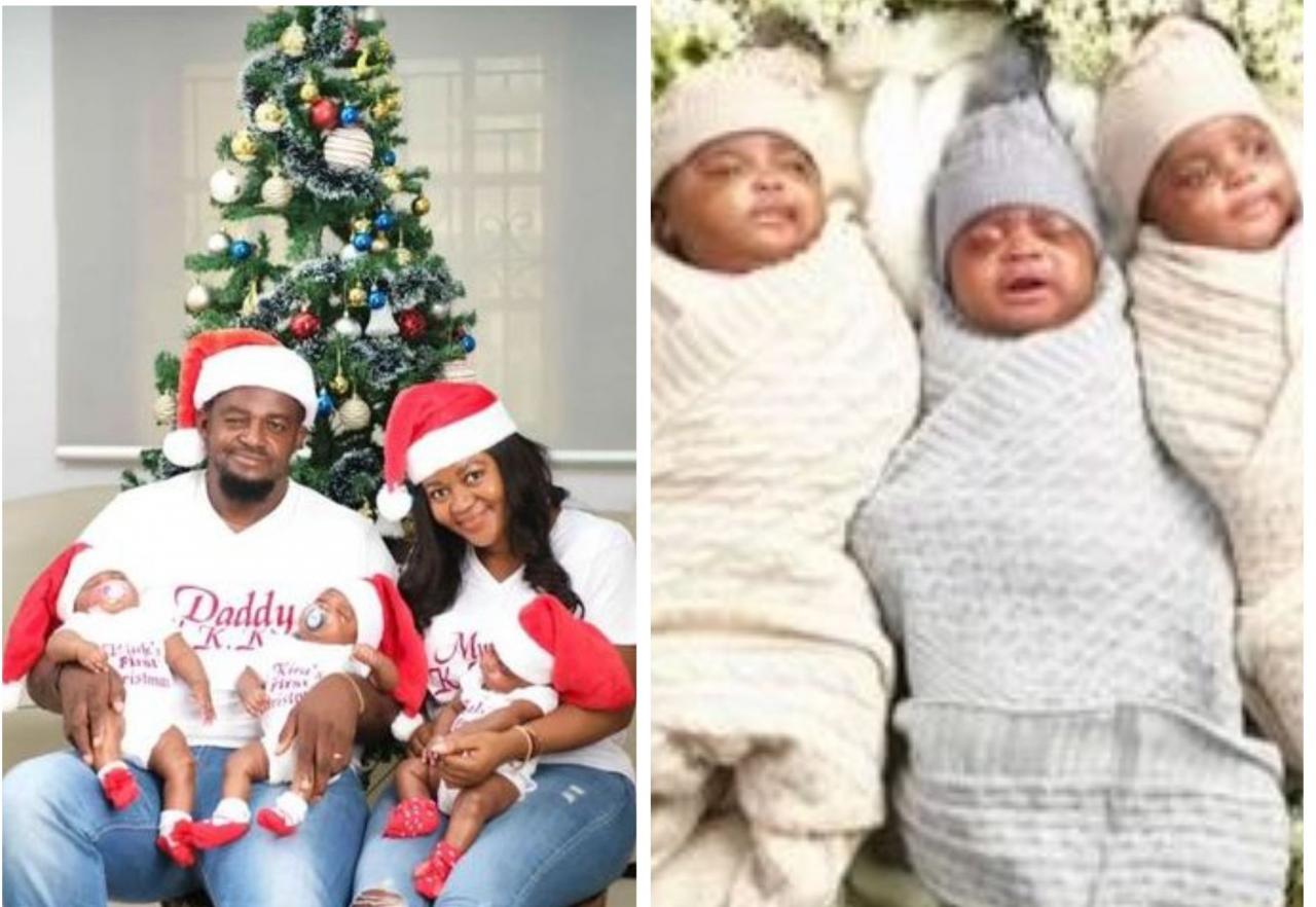 Nigerian couple welcome triplets after 13 years of marriage