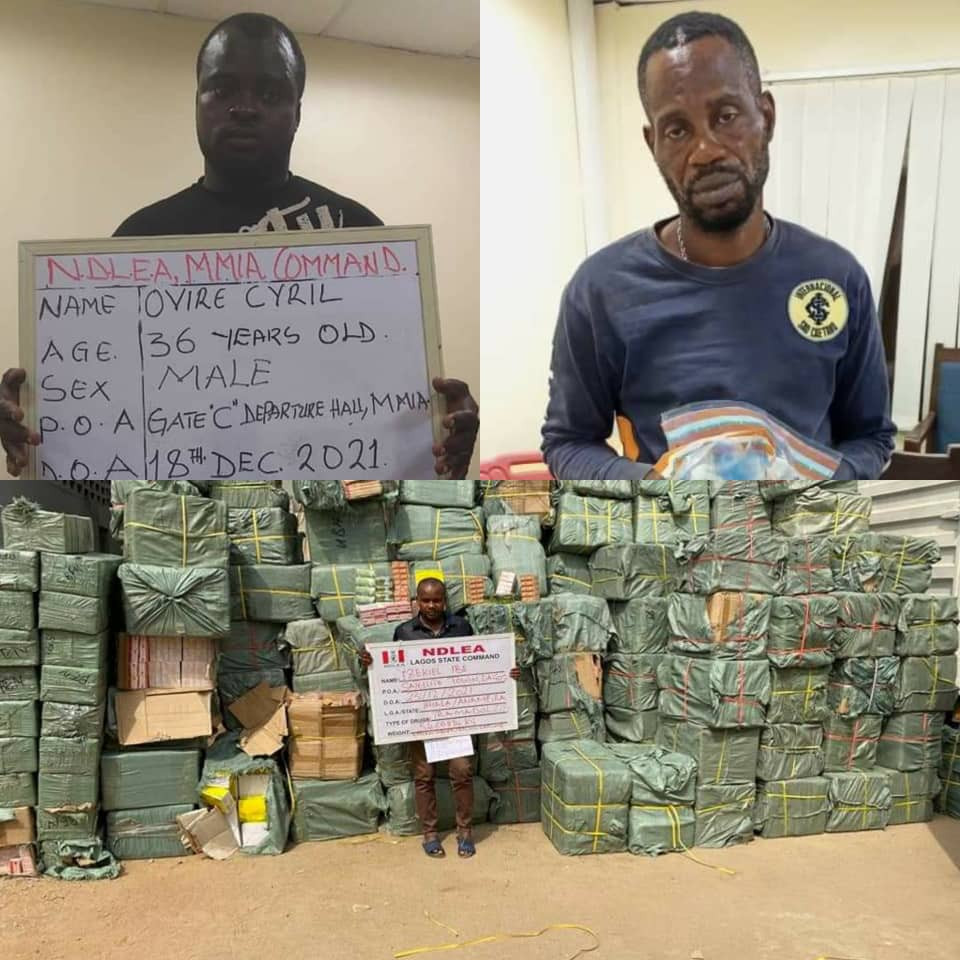 NDLEA intercepts heroin at airport, seize 8.3million Tramadol caps and 56,782 bottles of Codeine in Lagos (photos)