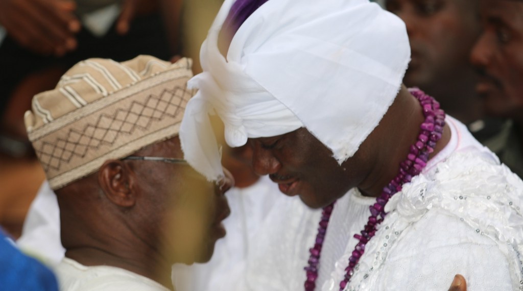 Obasanjo visits new Ooni of Ife, pays homage | Premium Times Nigeria