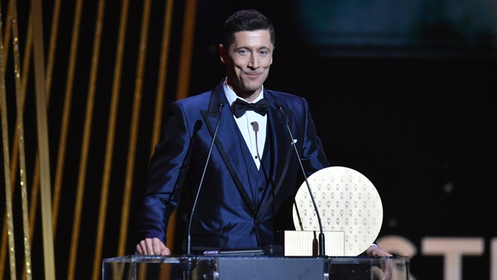 Robert Lewandowski had to settle for second place in the Ballon d'Or 2021 running.