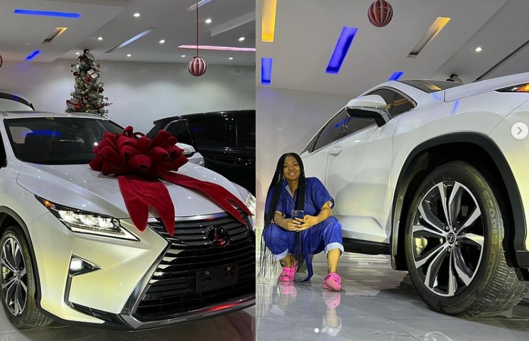 BBNaija star, Liquorose buys herself a brand new Lexus SUV as New Year