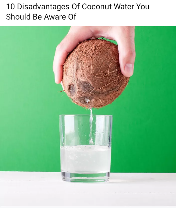 10 Disadvantages Of Coconut Water You Should Be Aware Of
