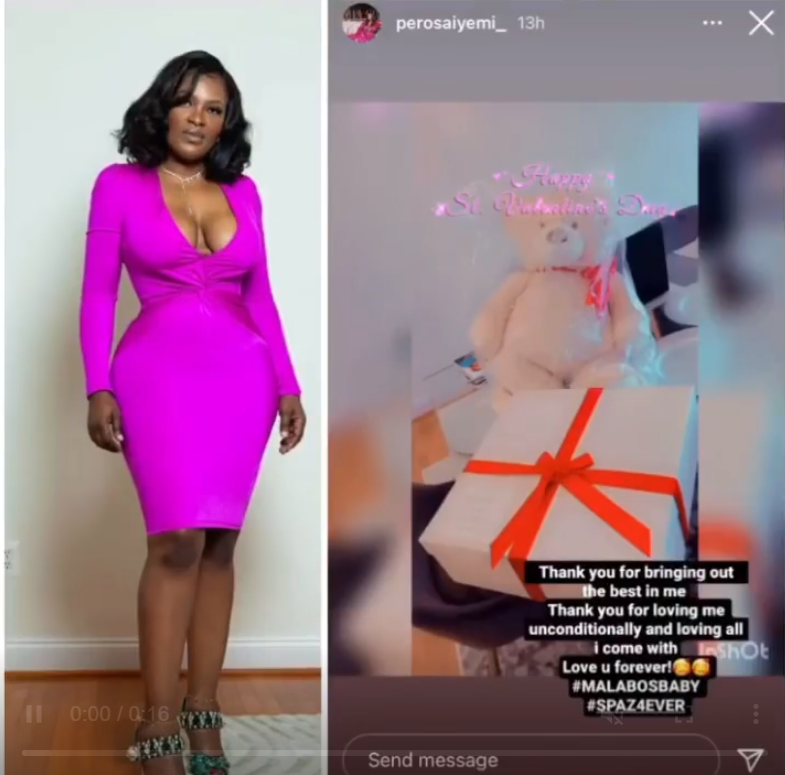 Pero Adeniyi gushes over gifts she got from her new man on Valentine?s Day (video)