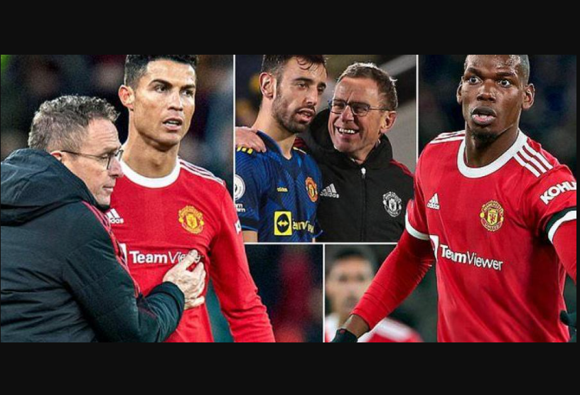 Manchester United?interim boss, Ralf Rangnick, holds one-on-one talks with Ronaldo, Fernandes and Pogba amid reports of a rift within the United dressing room