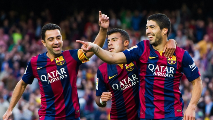 Xavi and Luis Suarez played together for one season at Barcelona