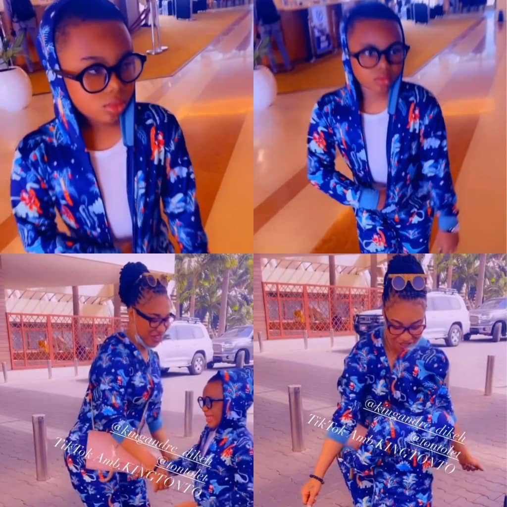 Actress Tonto Dikeh?s son, King Andre, upset as they checkout of their N270k per night hotel room after staying for a month (video)