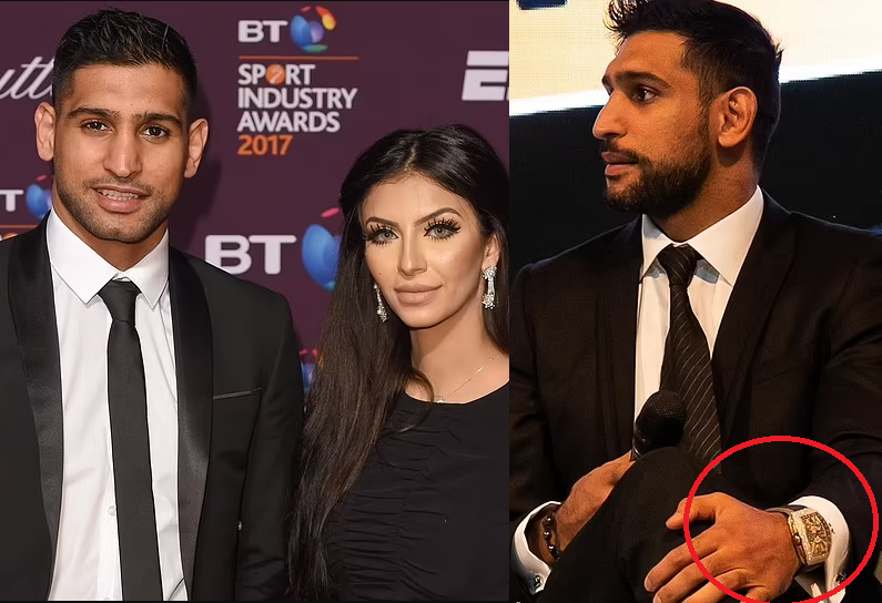 Boxer Amir Khan robbed of his ?72,000 luxury watch at gunpoint while out with wife Faryal Makhdoom in London