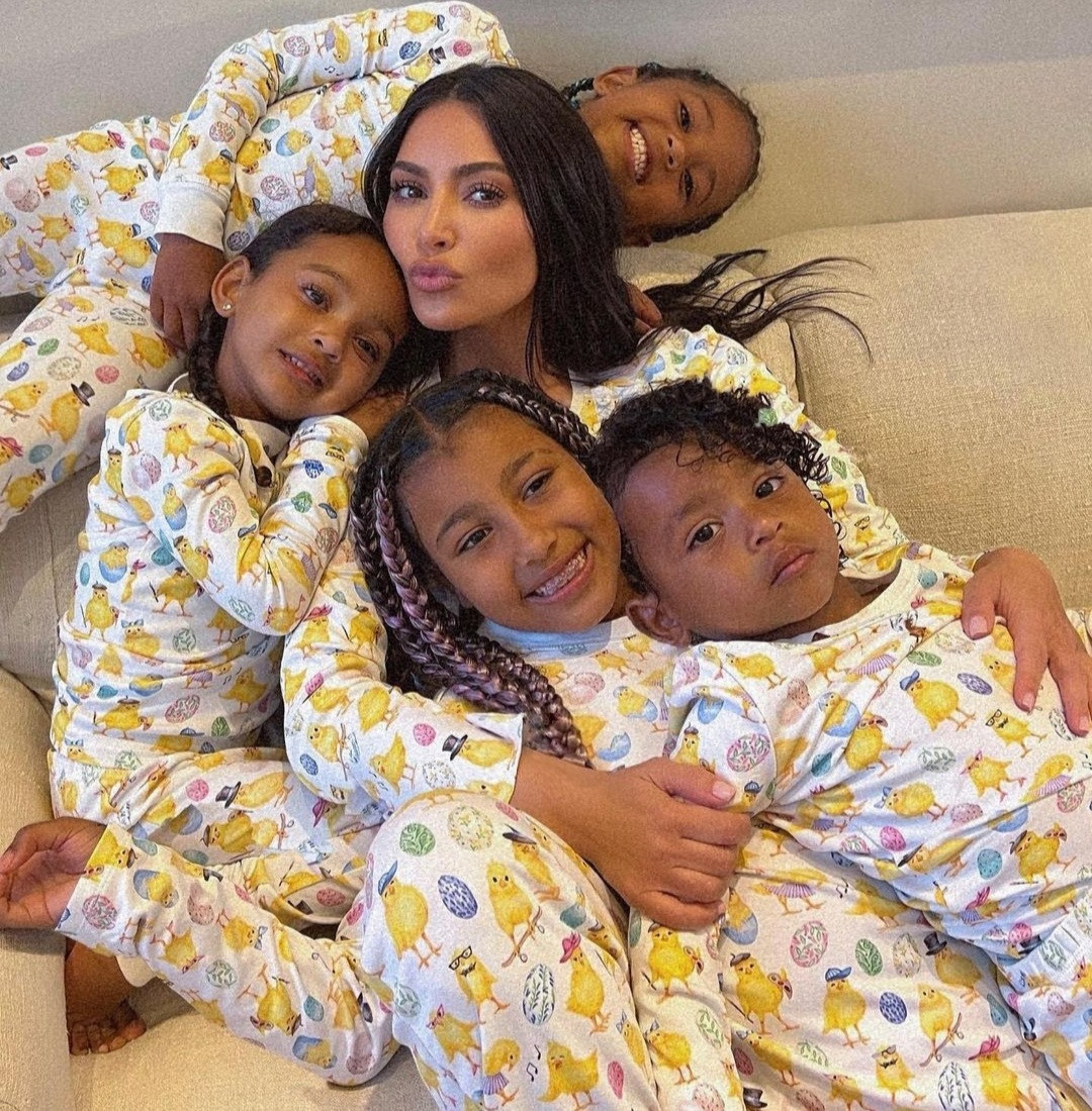 Kim Kardashian and her kids wear matching Pyjamas in new photo