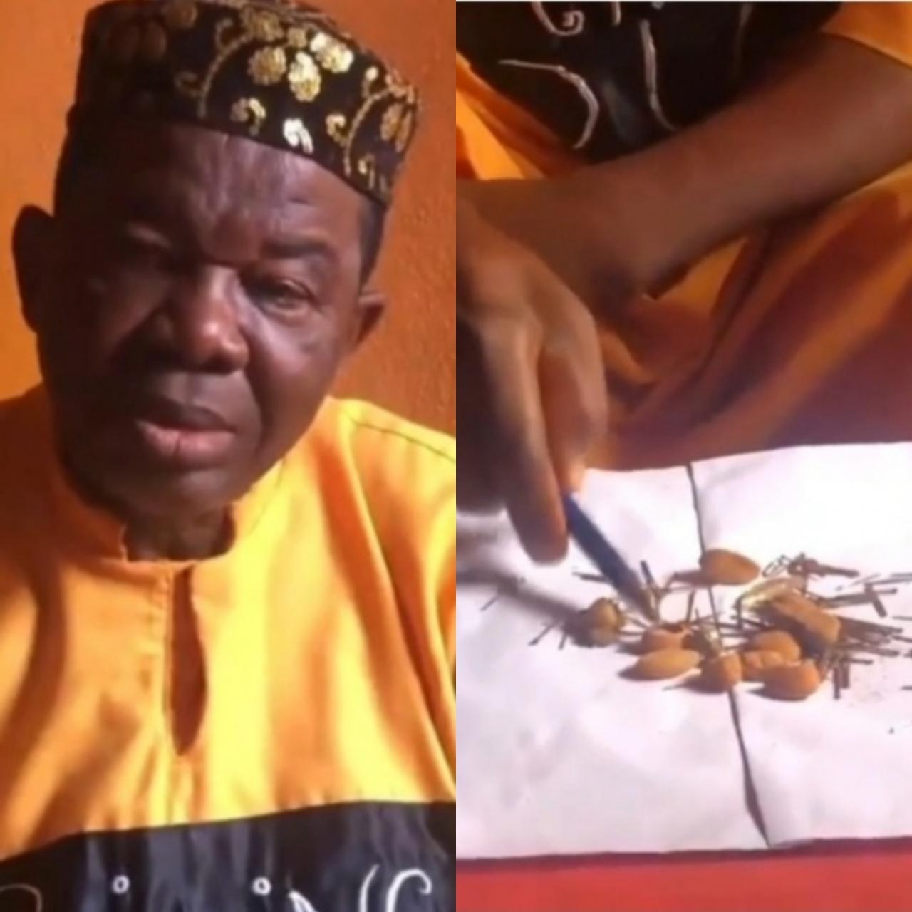 Chiwetalu Agu shows items removed from his body after he suffered a spiritual attack (video)