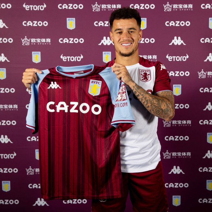 Philippe Coutinho permanently signs for Aston Villa from Barcelona 