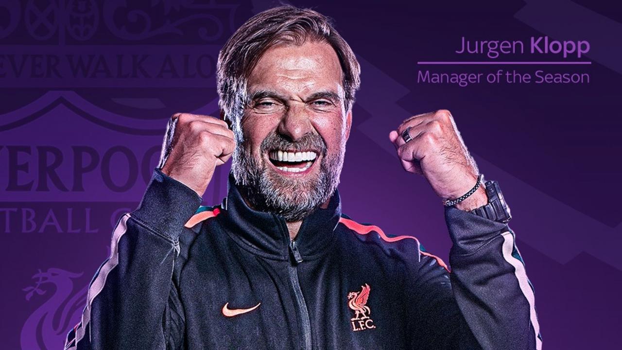 Liverpool coach, Jurgen Klopp  crowned Premier League manager of the season