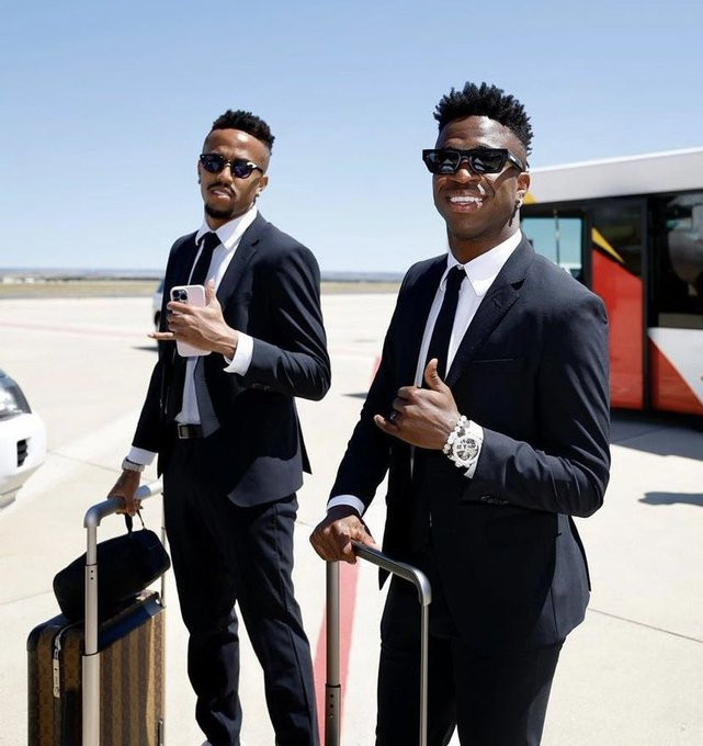 Real Madrid stars look dapper as they jet off to Paris for Champions League final with Liverpool (photos)