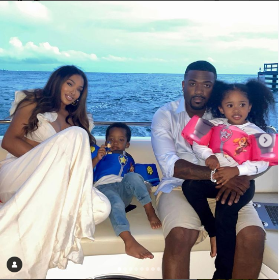  Princess Love and Ray J pose with their children as they celebrate Memorial Day on a Yacht (photos)