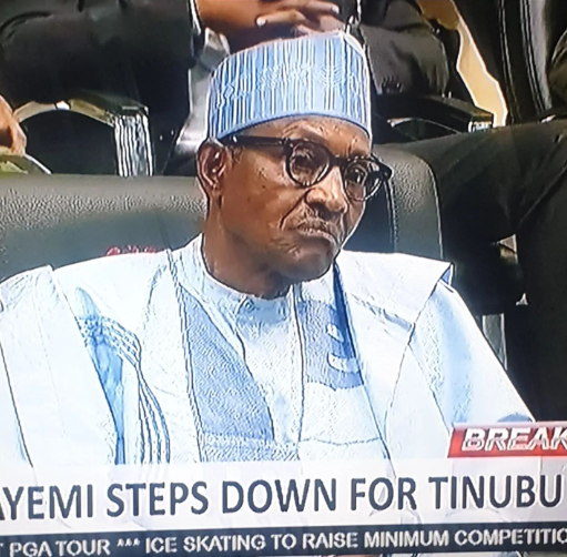 President Buhari looks on as Presidential Aspirants step down for Bola Tinubu