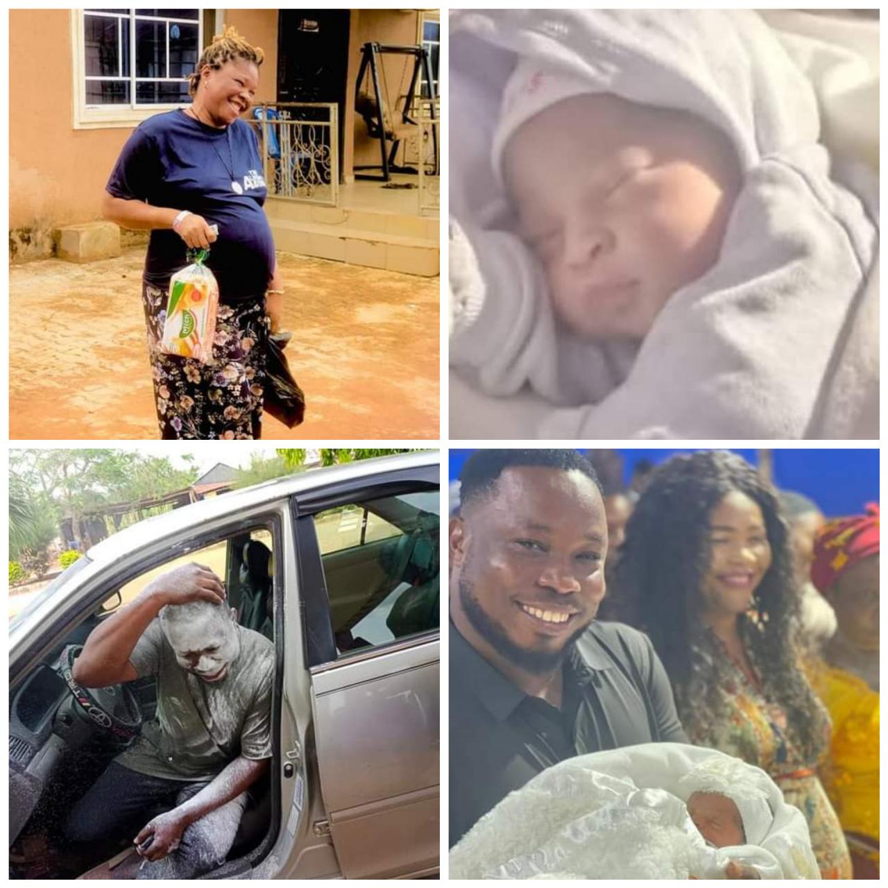 Nigerian man celebrates as he becomes a father after 8 years of waiting 