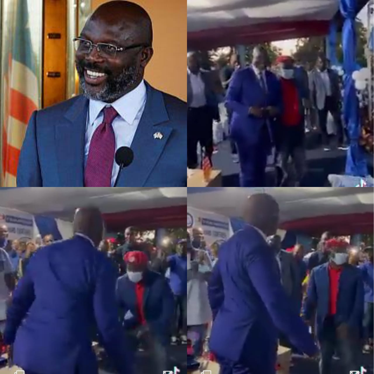 Heartwarming video of Liberian President, George Weah, participating in Kizz Daniel