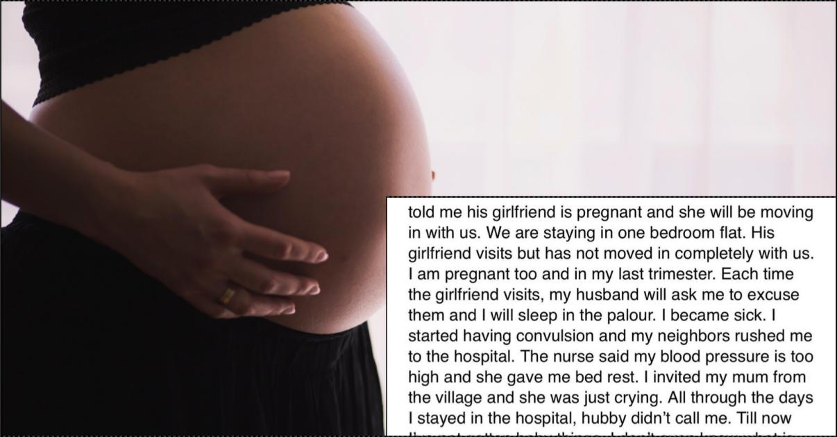 Pregnant wife seeks advice to save marriage as pregnant side chick moves into their one bedroom apartment