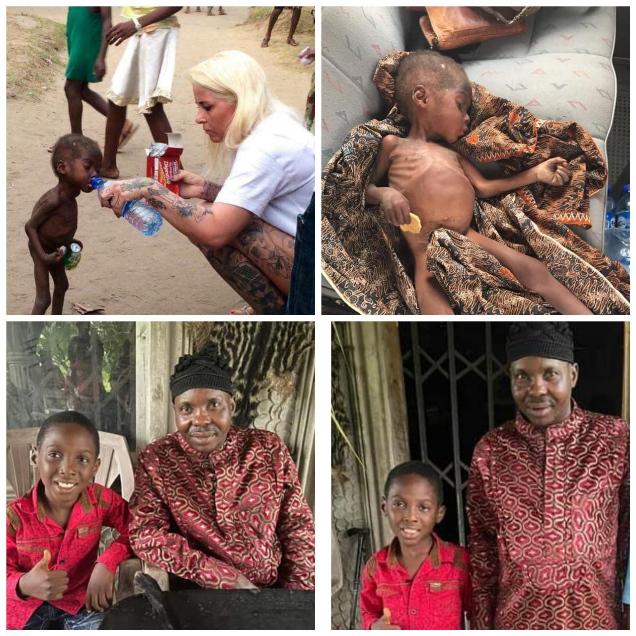 Akwa Ibom boy, Hope reunites with his father six years after he was branded a witch, stigmatized and left to starve to death 