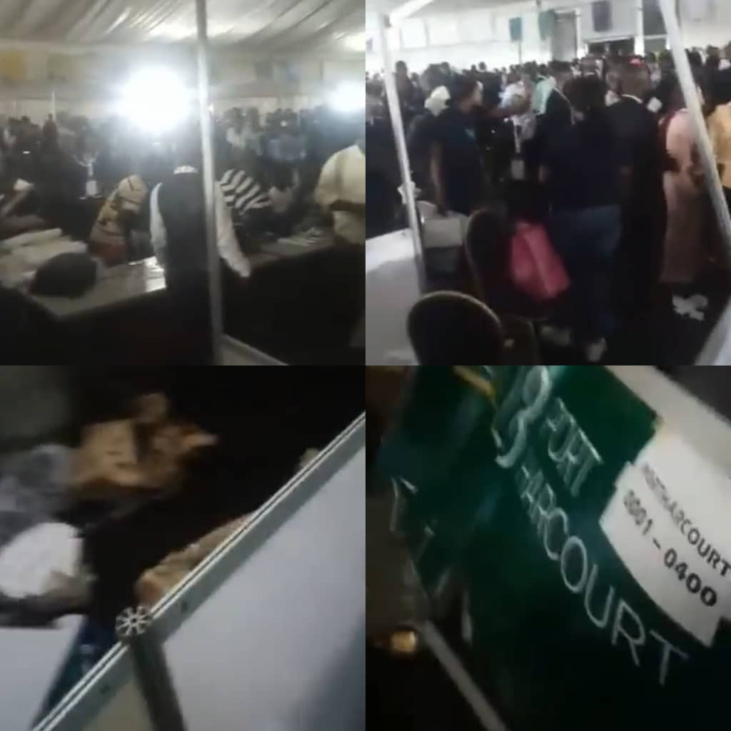 Lawyers destroy registration booths at NBA conference and cart away conference bags and materials (video)