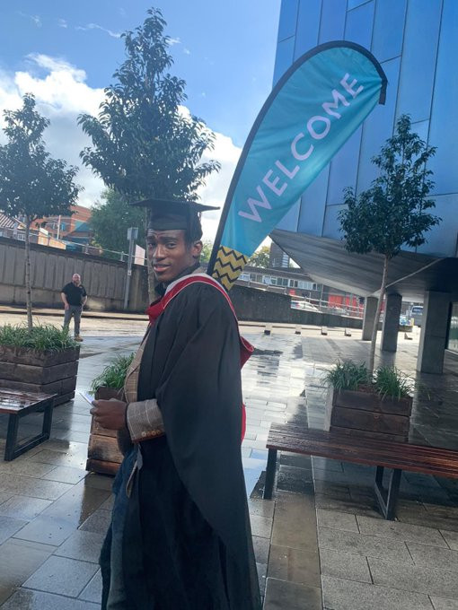 Super Eagles striker,  Taiwo Awoniyi bags degree in Business Management from Buckinghamshire New University UK