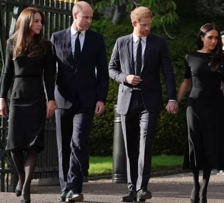Meghan Markle and Prince Harry reunite with Prince William and Kate Middleton after Queen
