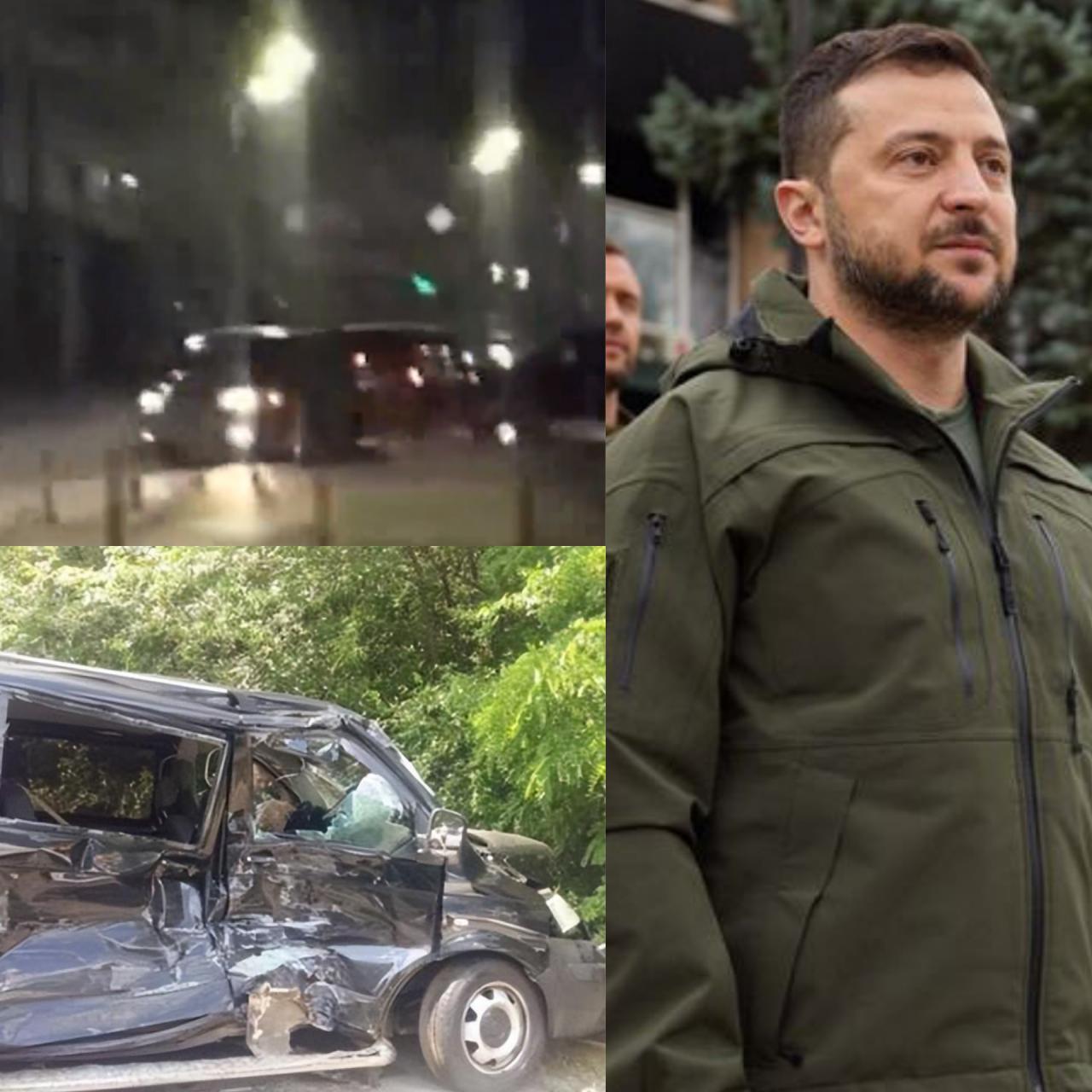 Ukraine President Zelensky involved in car accident (photos/Video)