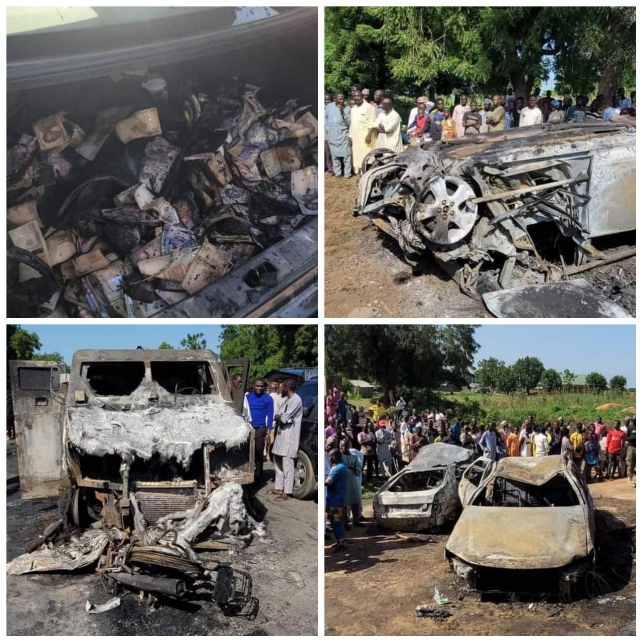 Three policemen, others burnt to death as vehicle pursued by Customs officers rams into bank bullion van in Kebbi