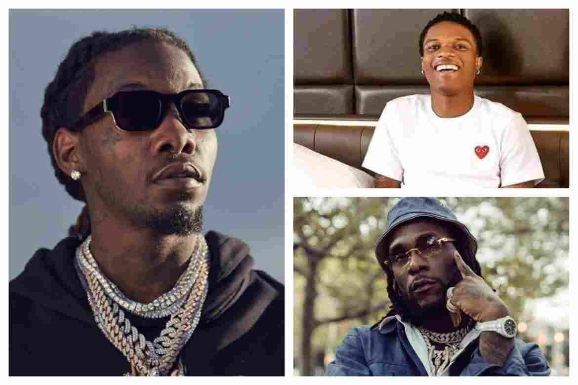 ‘Wizkid Is Too Expensive’ – American Rapper, Offset Says As He Thanks Burna Boy For Jumping On His Song